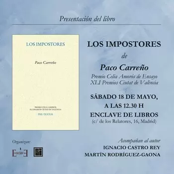 Presentación de LOS IMPOSTORES, de Paco Carreño - 12:30 h