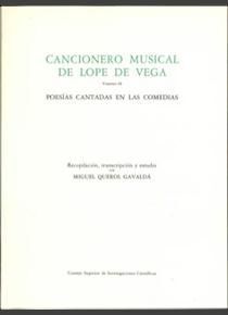 CANCIONERO MUSICAL DE LOPE DE VEGA TOMA III