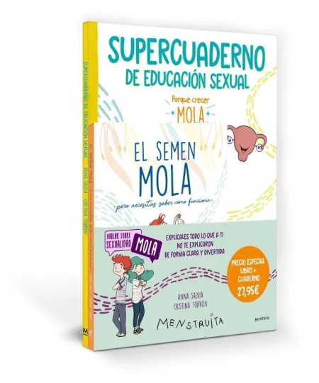 Pack Aprende con Menstruita (El Semen Mola + Supercuaderno de Educación Sexual)