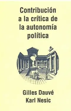 Contribución a la Crítica de la Autonomía Política