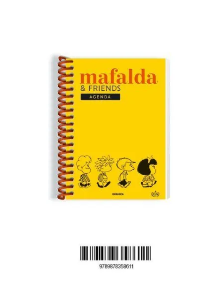 Mafalda Agenda Perpetua Anillada Friends Amarilla