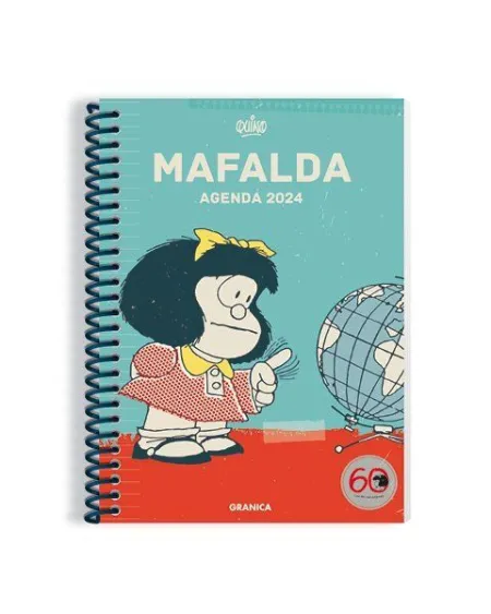 Mafalda 2024, Agenda Anillada Columnas Turquesa