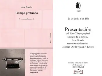 Presentación del libro TIEMPO PROFUNDO, de Ana Gorría