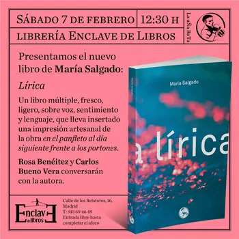 Presentación de LÍRICA, de María Salgado