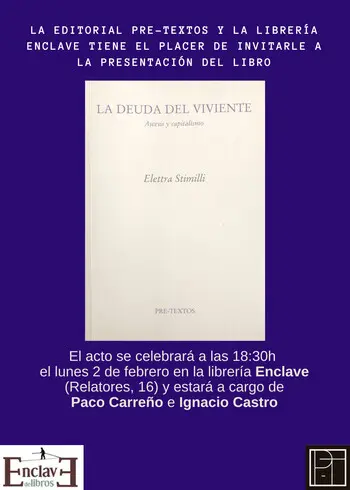 Presentación de LA DEUDA DEL VIVIENTE, de Elettra Stimilli