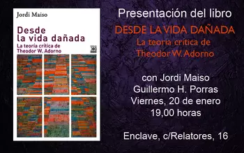 Presentación DESDE LA VIDA DAÑADA de Jordi Maiso - 19,00h