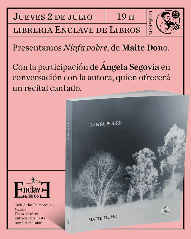 Presentación NINFA POBRE de Maite Dono. 19h