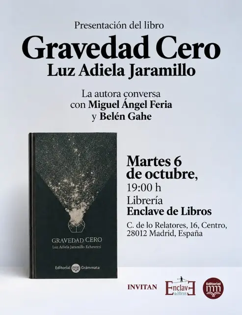 Presentación del libro GRAVEDAD CERO, de Luz...