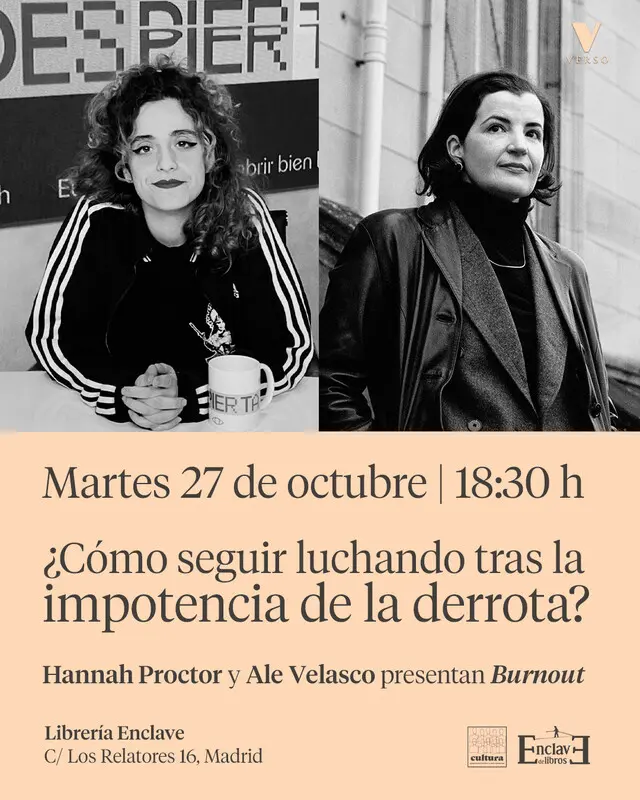 Presentación de BURNOUT, de Hannah Proctor